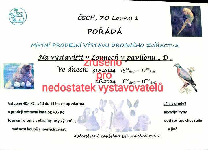 výstava zrušena